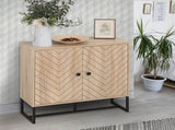 MDF 2-Tier Storage Cabinet Steel Frame Handles Tabletop Unique Home Style Organiser, 80H x 80L x T3398P344779
