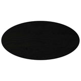 Table Top Dark Brown 100x50x4 cm Solid Wood Oak Oval 4009058