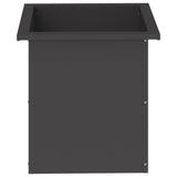 Garden Planter with LED Black 40 x 40 x 40 cm Steel 8008126