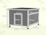 Wooden Duck House with Ramp, Double Doors, Openable Asphalt Roof, Ventilation Holes, Removable Base, T3398P425333