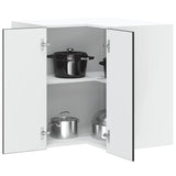 Kitchen Wall Corner Cabinet Lucca Black Engineered Wood 853858
