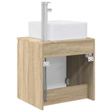 Wall-Mounted Sink Vanity Sonoma Oak 53 x 35 x 63 cm 890424