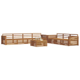 Outdoor Sofa Set 8 pcs Natural Solid Acacia Wood 3373144