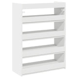 ZNTS Shoe Rack White 60x25x81 cm Engineered Wood 859878