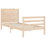 Bed Frame without Mattress 90x200 cm Solid Wood 3194621