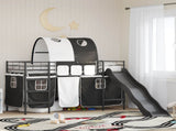 Kids'Loft Bed Frame Black 90 x 190 cm Metal 42020831