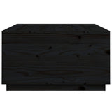 Coffee Table Black 80x80x45 cm Solid Wood Pine 821521
