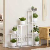 Flower Stand 94.5x25x88 cm White Metal 336113