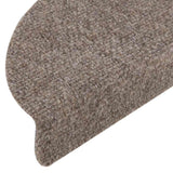 Stair Mats Self-adhesive 15 pcs 56x17x3 cm Beige Half Round 322354