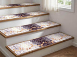 Stair Mats 15 pcs 76 x 20 cm Honeycomb Pattern Polyester 42054625