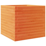 Garden Planter Wax Brown 50x50x46 cm Solid Wood Pine 3282406