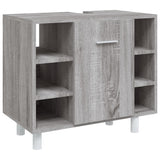 4 Piece Bathroom Cabinet Set Grey Sonoma Engineered Wood 3187613