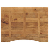 Desk Top with Curve 110x80x2.5 cm Solid Wood Rough Mango 370221