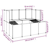 Small Animal Cage Transparent 143x107x93 cm PP and Steel 340570