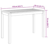 ZNTS 3 Piece Garden Dining Set Solid Wood Acacia 3295254