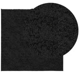 Shaggy Rug PAMPLONA High Pile Modern Black 160x160 cm 375280
