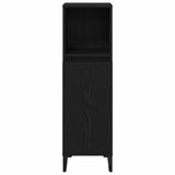 Bathroom Cabinet Black Oak 30 x 30 x 100 cm Engineered Wood 862808