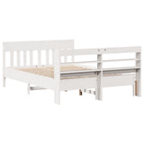 Bed Frame without Mattress White 120x200 cm Solid Wood Pine 3307009
