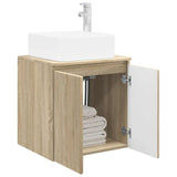 Wall-Mounted Sink Vanity Sonoma Oak 53 x 35 x 63 cm 890424