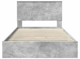 Storage Bed Concrete Grey 100 x 200 cm Engineered Wood 3409583