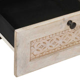 Bedside Cabinet Beige 40 x 33 x 46 cm Solid Acacia wood 4018122