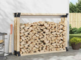 Firewood Stack Aid 4 pcs Anthracite 34 x 10 x 15 cm Steel 42030118