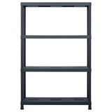 Storage Shelf Racks 2 pcs Black 220 kg 90x40x138 cm Plastic 276262