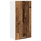 Hanging Cabinet Old Wood and White 50 x 31 x 100 cm 884352