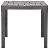 48785 Garden Table Mocca 78x78x72 cm Plastic