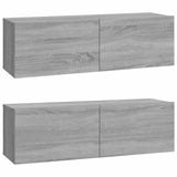 Wall TV Cabinets 2 pcs Grey Sonoma 100x30x30 cm Engineered Wood 820467
