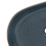 Countertop Basin Sand and Blue Oval 59x40x14 cm Ceramic 155103