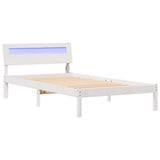 Bed Frame with Headboard White 90 x 190 cm Solid Pine Wood 872801