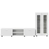 TV Cabinet Set with Drawer FLORIN 3 pcs White Engineered Wood 3397934