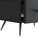 TV Cabinet with Drawer Black 147 x 34.5 x 30 cm Engineered Wood 895626