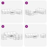 Outdoor Sofa Set 8 pcs Natural Solid Acacia Wood 3366127