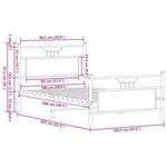 Bed Frame without Mattress Sonoma Oak 100x200 cm Engineered Wood 4106805