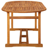 Dining Set Natural wood Solid acacia wood Large Foldable 3086972
