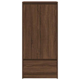 Cabinet with Drawer Brown Oak 55.5x34x119.5 cm Engineered Wood 861649