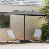 Garden Parasol Anthracite 385 x 209 x 244 cm 42003277