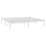 ZNTS Metal Bed Frame without Mattress White 180x200cm 350917