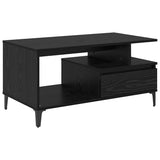 Coffee Table Black Oak 90 x 49 x 45 cm Engineered Wood 881053