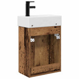 Bathroom Vanity Unit with Tap Old Wood 45.5 x 22.5 x 84 cm 889439