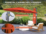 Five-Position Overhanging Parasol - Orange T3398P317792