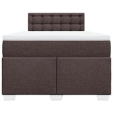 Box Spring Bed with Mattress Dark Brown 120x190 cm Fabric 3285844