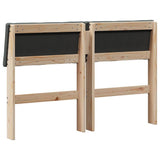 Upholstered Headboard Dark Grey 120 cm Solid Pine Wood 879130