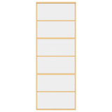 Sliding Door Gold 76x205 cm Clear ESG Glass and Aluminium 155160