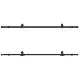 Sliding Door Hardware Kit 213,5 cm Steel Black 3295732
