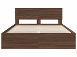 Bed Frame with Headboard Brown Oak 120 x 200 cm Solid Pine Wood 3410624