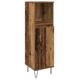 Bathroom Furniture Set with Door 3 pcs Old Wood Engineered Wood 3378507