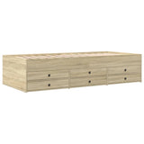 Daybed with Drawers without Mattress Sonoma Oak 90x190 cm Single 3280883